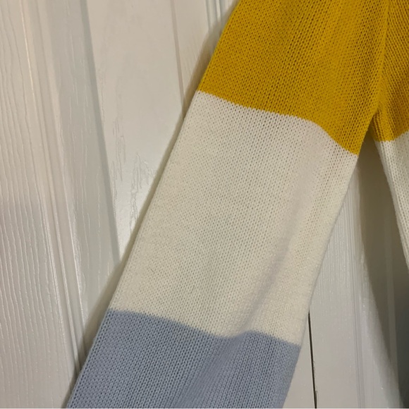 Elodie Colorful Striped Crew Neck Long Sleeve Like New Sweater Size S - Picture 5 of 14